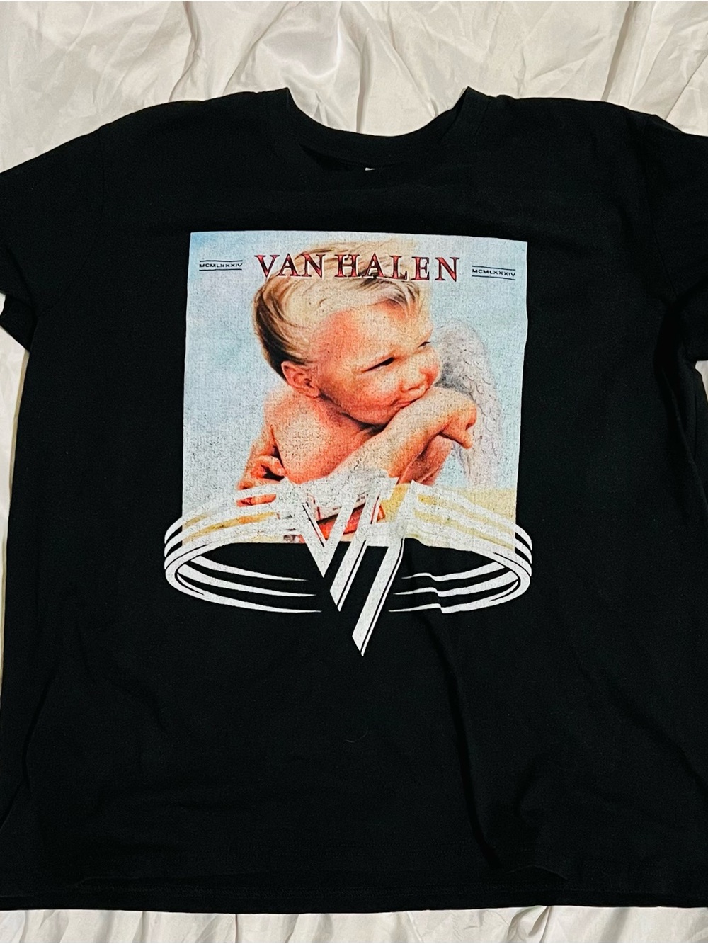 Van Halen Black Graphic 1984 Tee - Smoking Baby Angel Men’s L / W XL